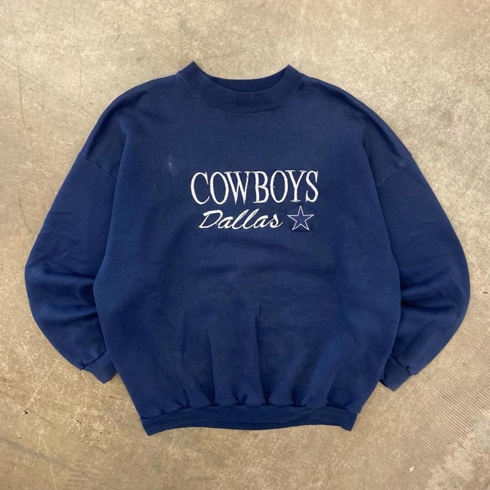 Vintage Dallas Cowboys 90s Logo 7 NFL Embroidery Crewneck Sweatshirt Size XL